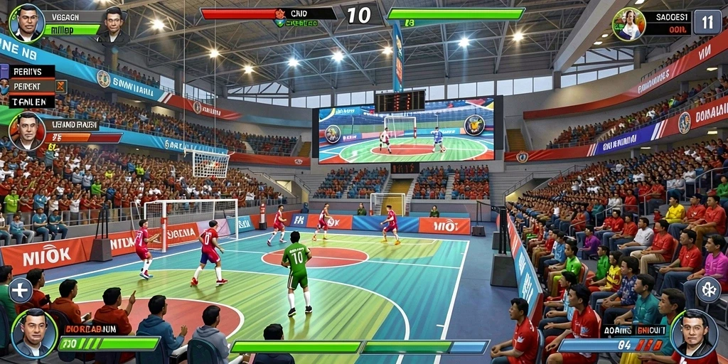Tampilan gameplay yang menegangkan dan menarik.