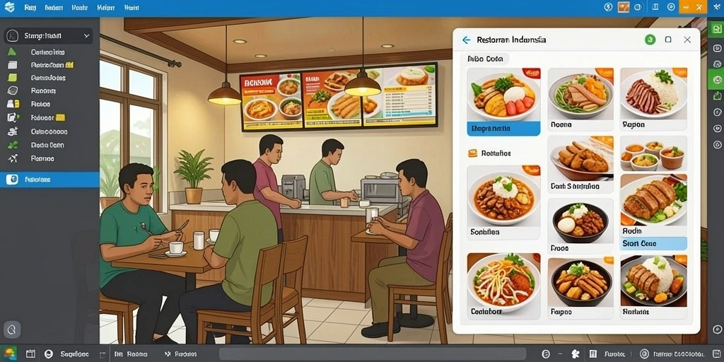 Tampilan menu utama yang menarik dan user-friendly.
