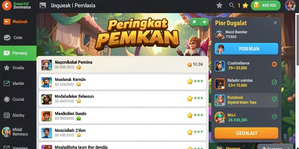 Tampilan menu utama yang menarik dan mudah dinavigasi.