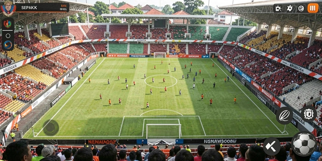 Screenshot pertama menunjukkan karakter utama dalam aksi.